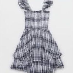 Aerie / American Eagle Plaid Hankerchief Mini Dress - M